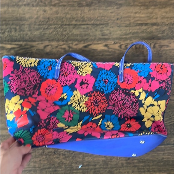 Nine West Blue and Pink Floral Tote Bag - Picture 3 of 8